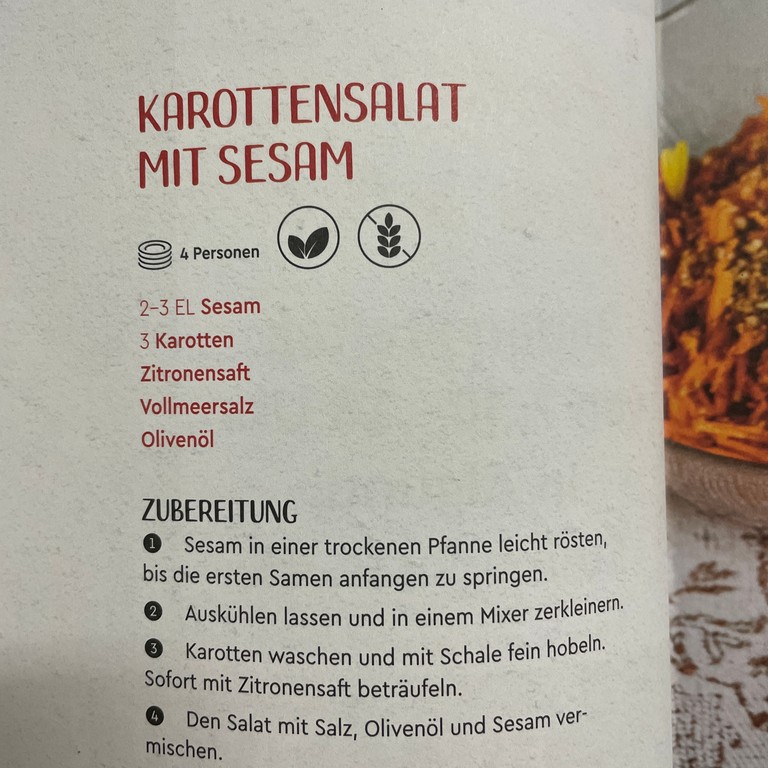 Karottensalat mit Sesam