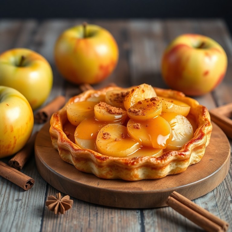 Apfel-Blätterteig-Tarte mit Zimtkaramell