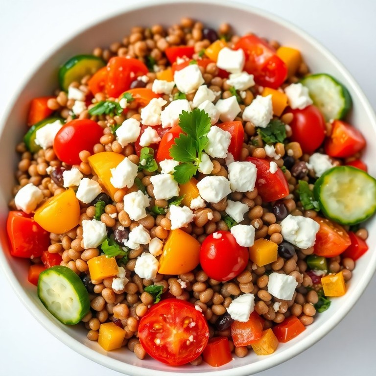 Linsensalat mit Zitronen-Dressing