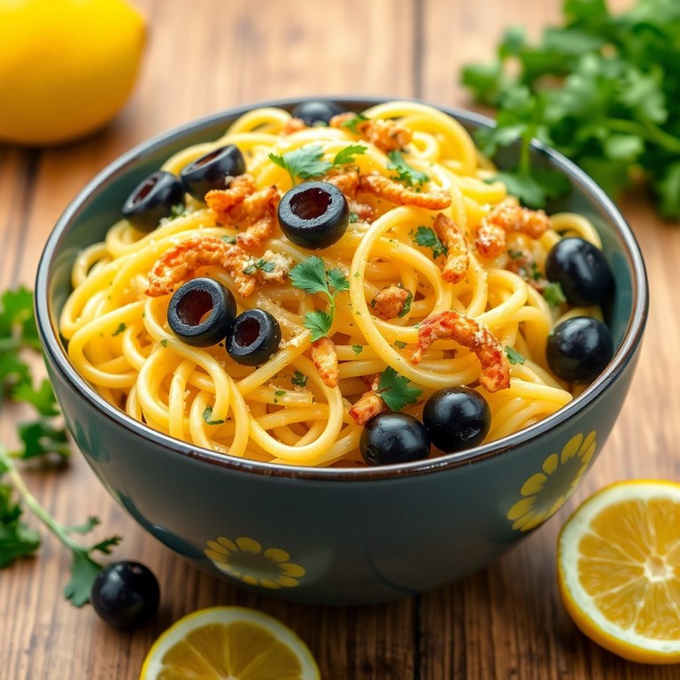 Lemon Herb Pasta Salad with Egg Noodles and Spaghetti