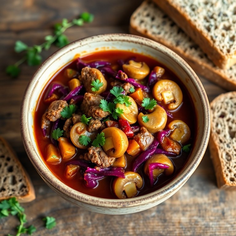 Gezond Rodekool Stoofpotje met Mager Gehakt en Champignons