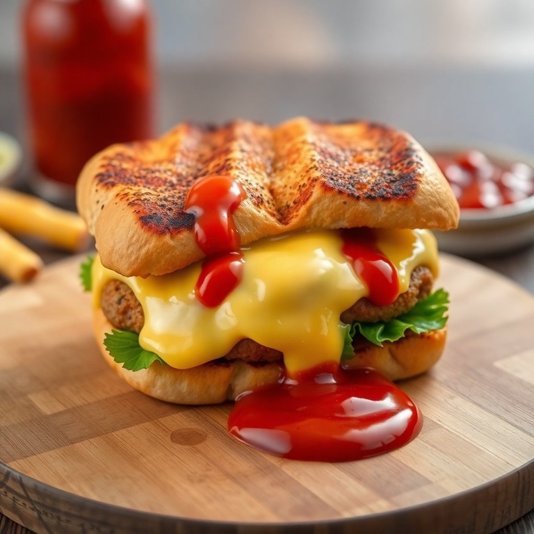 Cheesy Ketchup Delight Sandwich