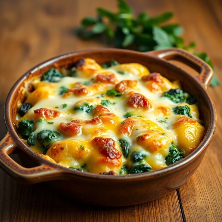 Kartoffel-Spinat-Auflauf mit Käse