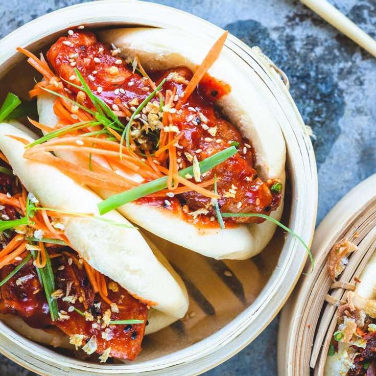 Bao buns med fritert kylling