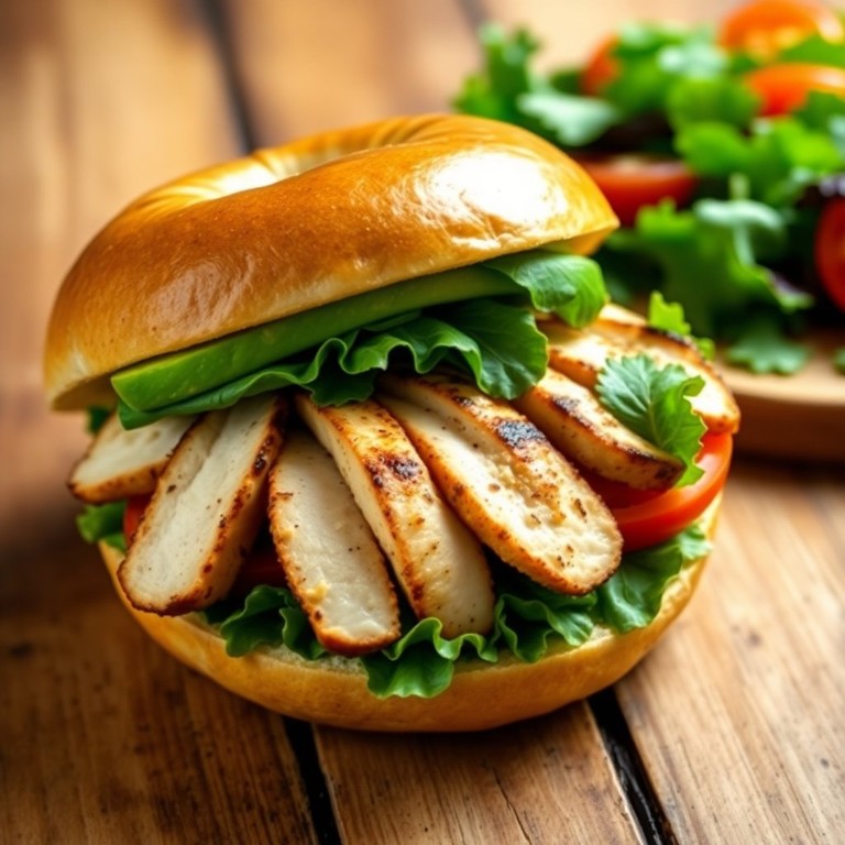 Bagel Gourmand au Poulet Grillé et Avocat
