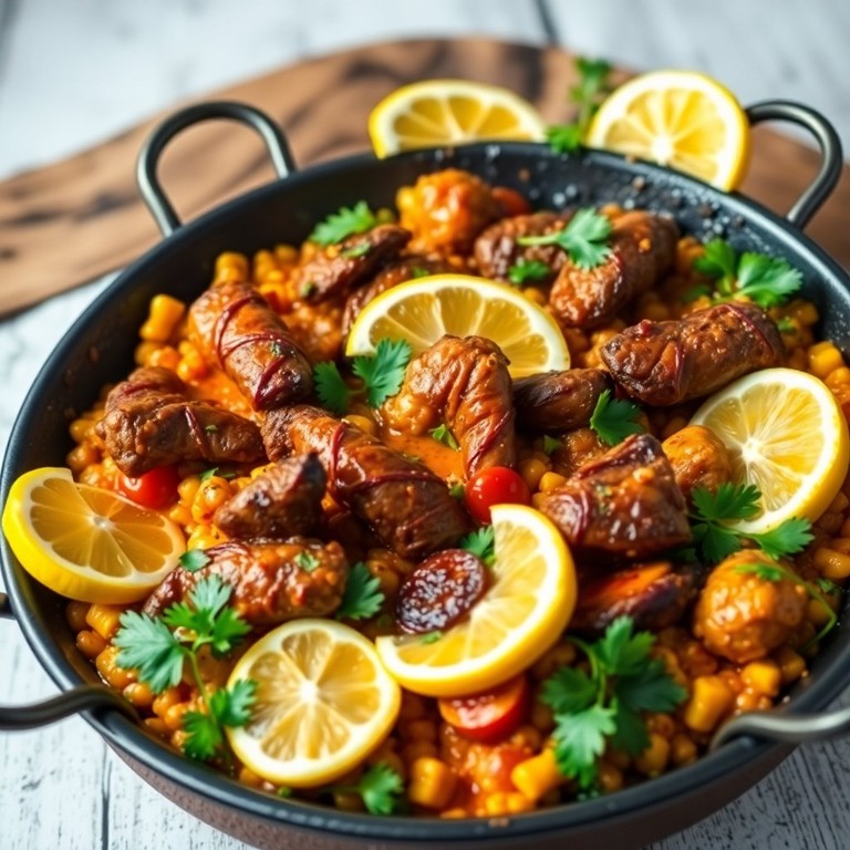 Chorizo-Infused Bull Tail Paella
