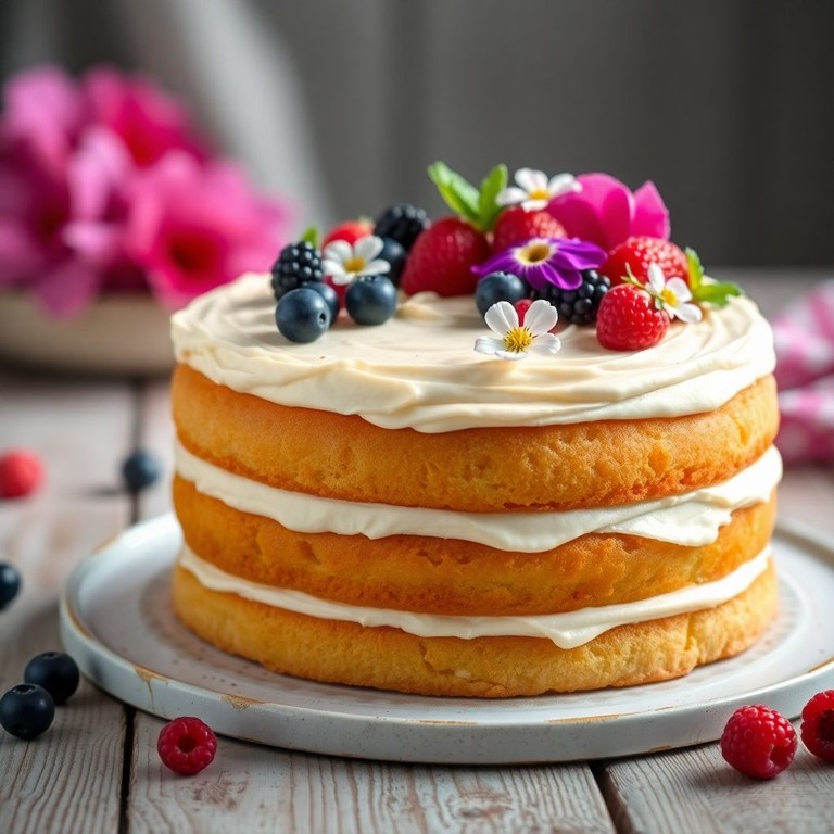 Pastel de Vainilla Esponjoso