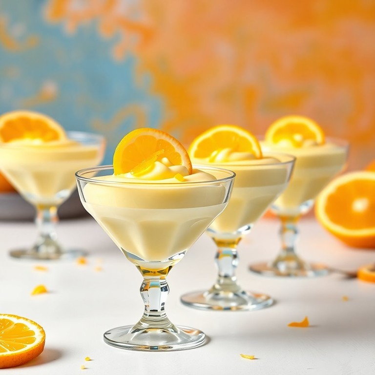 Mousse de Limão com Toque de Laranja