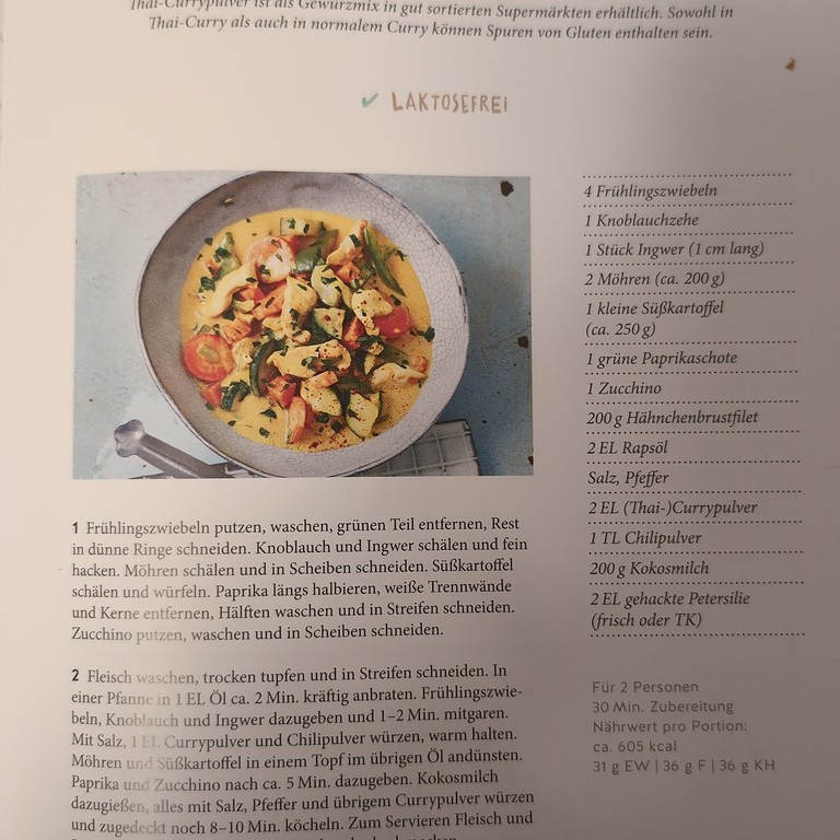 Gemüsecurry mit Hähnchen