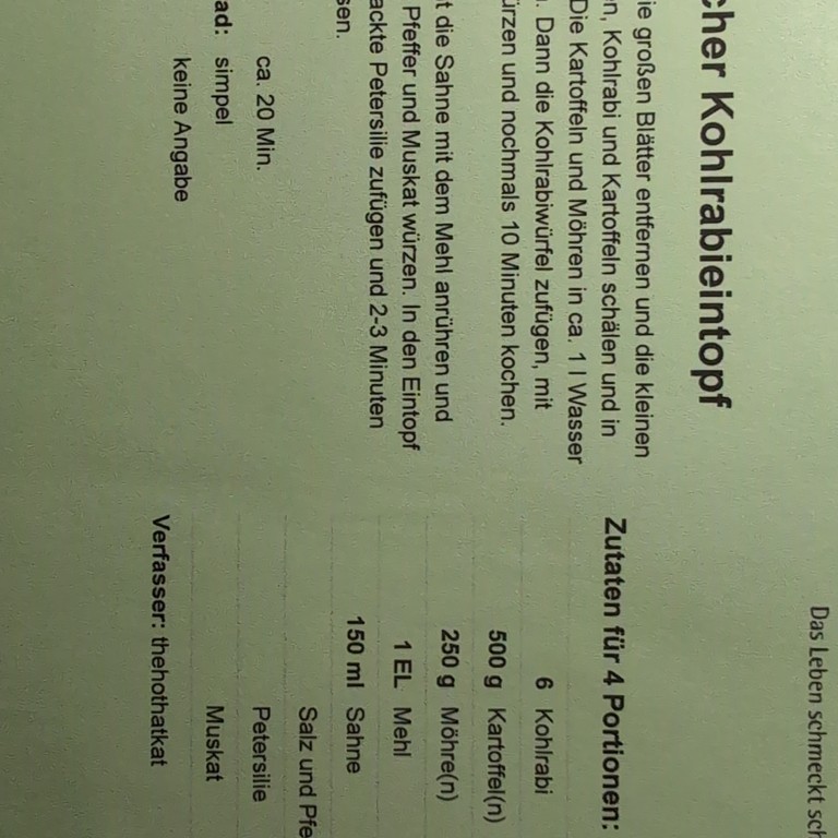 Vegetarischer Kohlrabieintopf