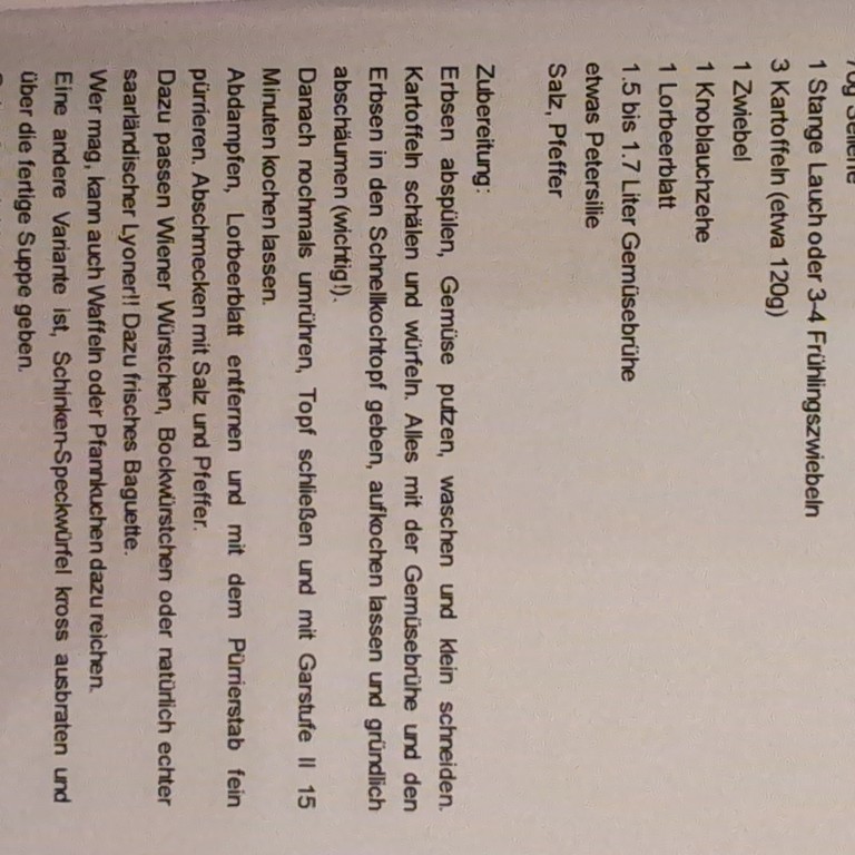 Feine Erbsenpüreesuppe