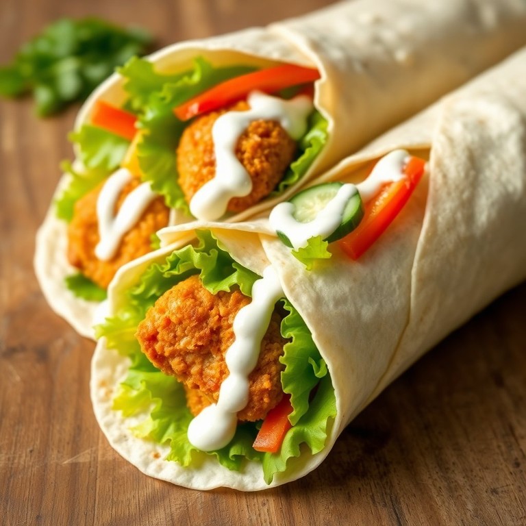 Wrap de Nuggets de Pollo y Vegetales Crujientes