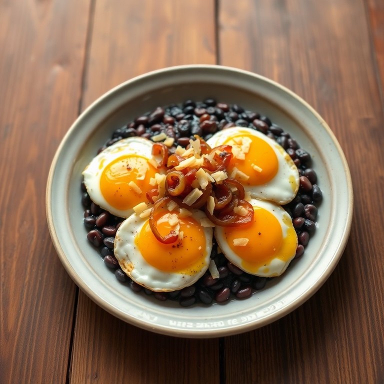 Frijoles con Huevo y Cebolla Salteada - Mr. Cook