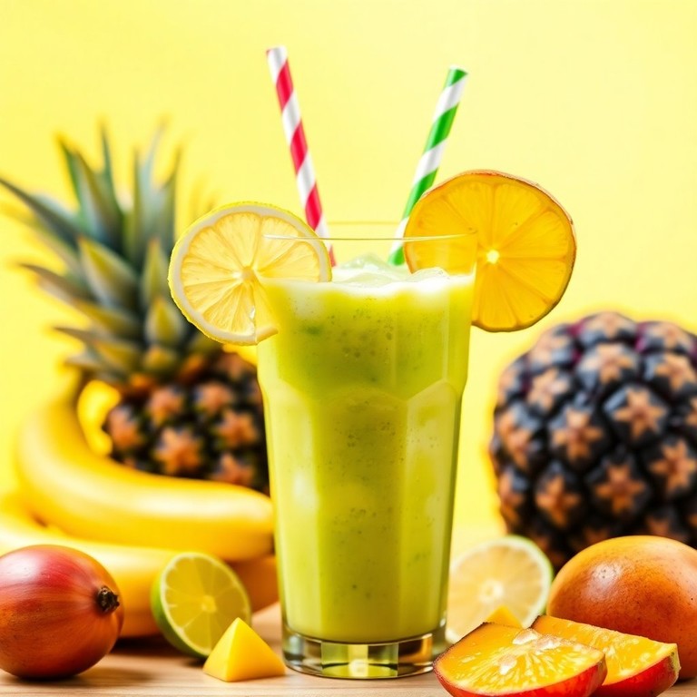 Smoothie de Psyllium e Frutas Tropicais
