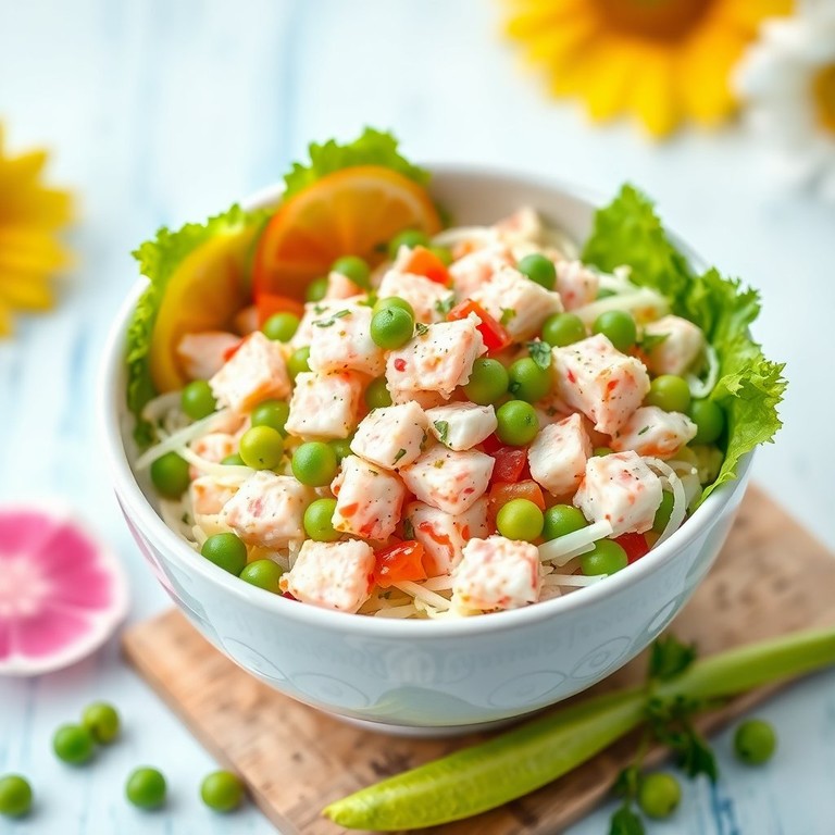 Летний крабовый салат с пекинской капустой и огурцами (2)