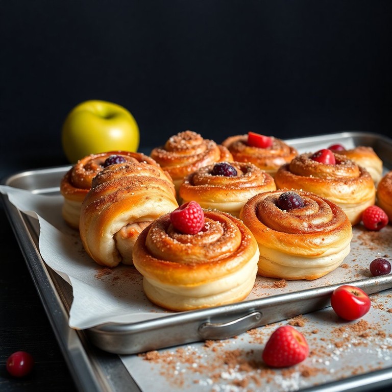 Appel-kaneel ontbijtbroodjes met extra fruit