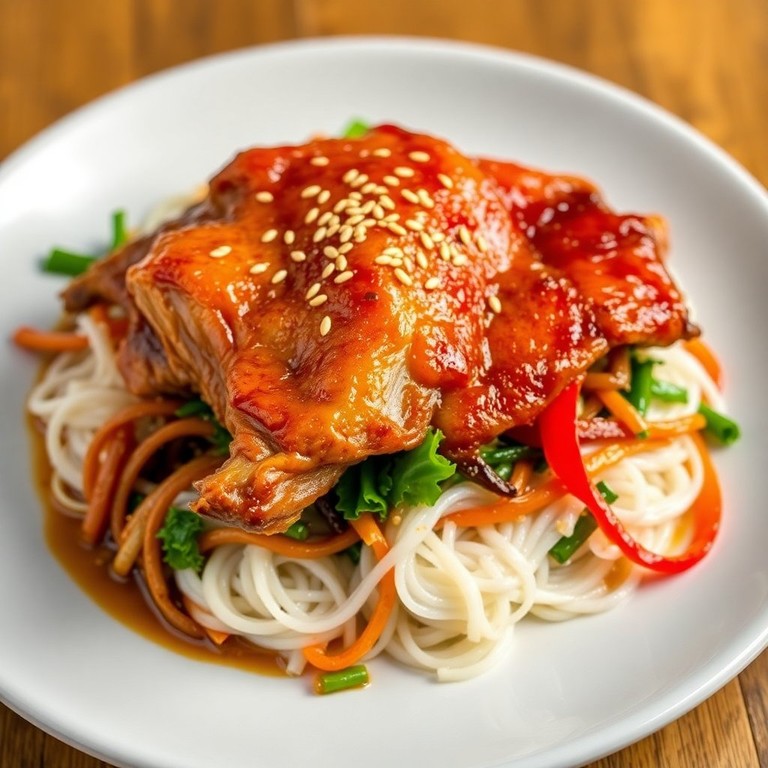 Ente à la Peking mit asiatischem Gemüse