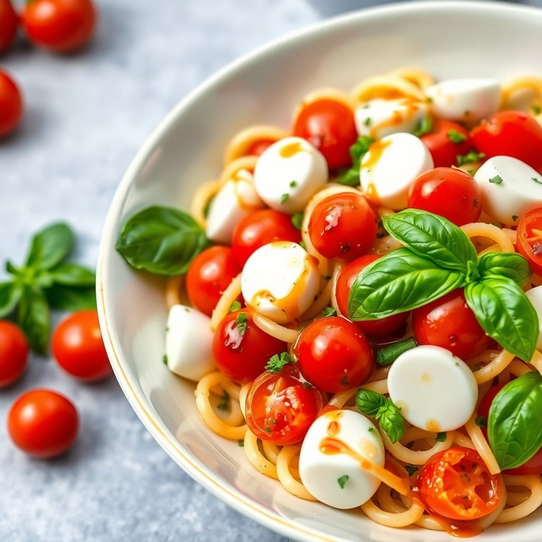 Salade de Pâtes à la Tomate et Basilic