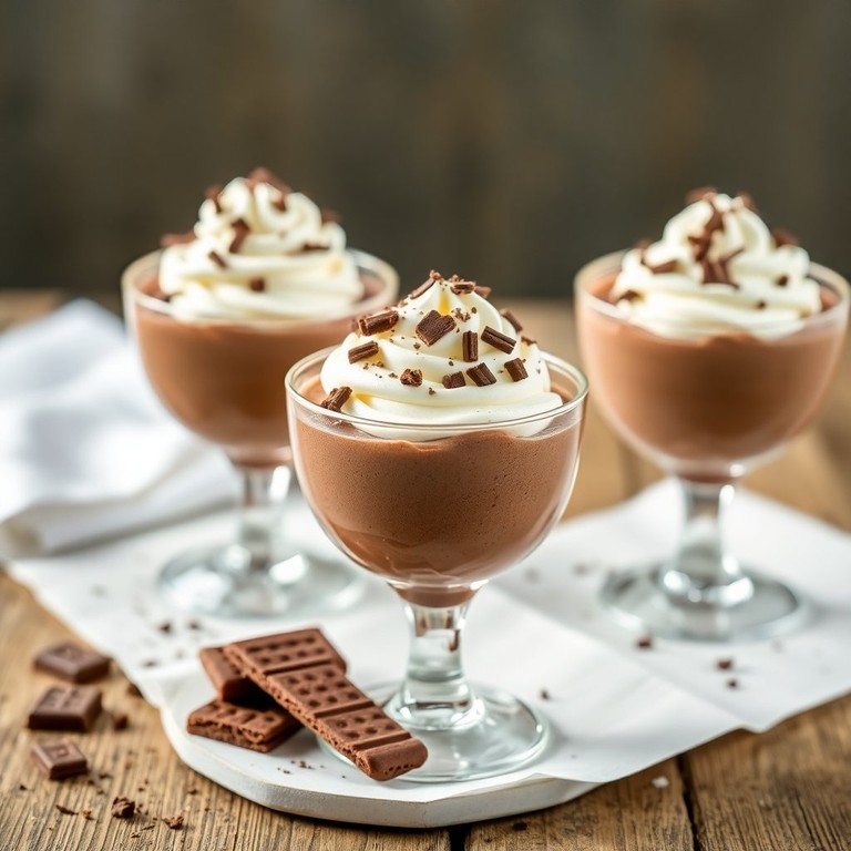 Mousse de Leite Condensado com Chocolate e Chantilly