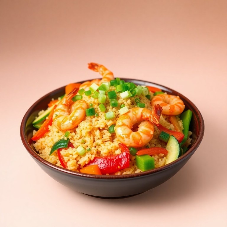 Bihoen Nasi Goreng met Groenten en Garnalen