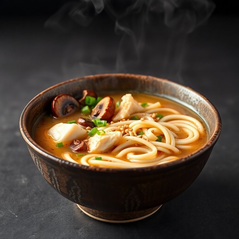 Udon Miso au Poulet et Graines de Sésame