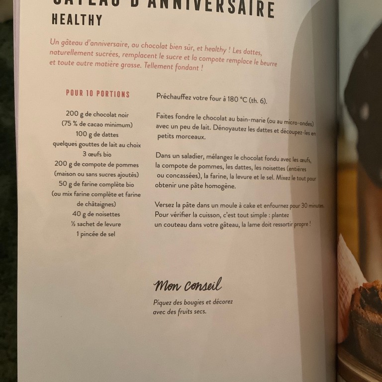 Gâteau d'Anniversaire Healthy