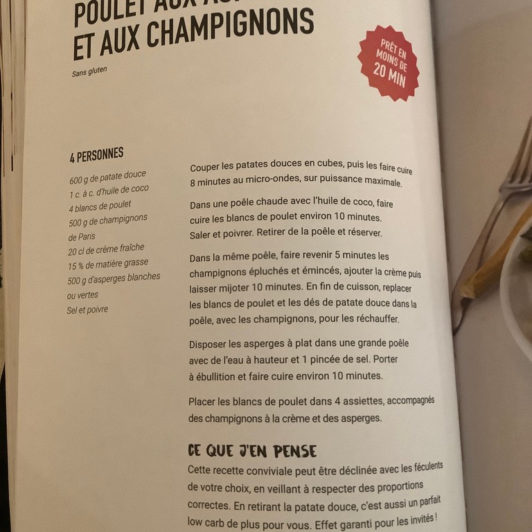 Poulet aux Asperges et aux Champignons
