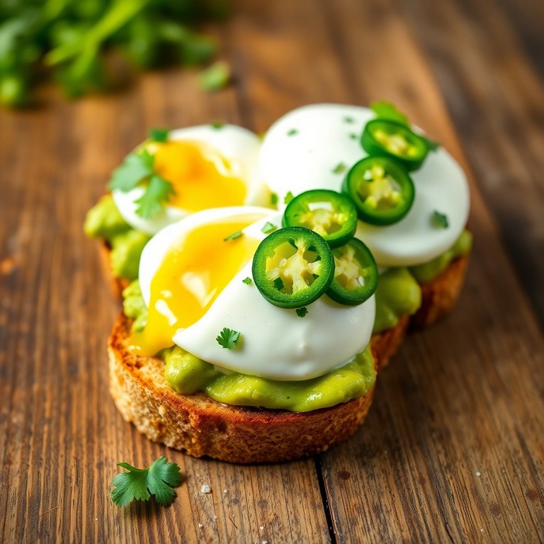 Tostadas de Aguacate con Huevo Poché