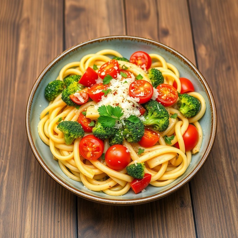 Creamy Garlic Veggie Pasta Delight