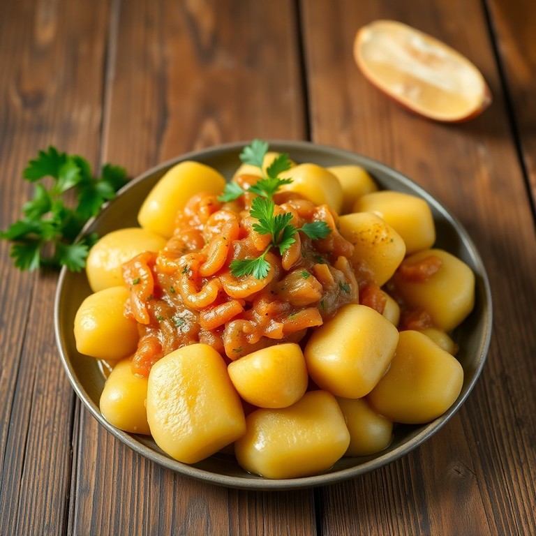 Gnocchis de Papa Amarilla con Salsa de Cebolla