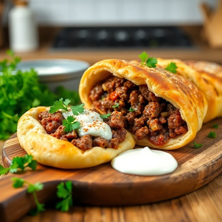 Klassische Hackfleisch-Pide mit aromatischen Gewürzen