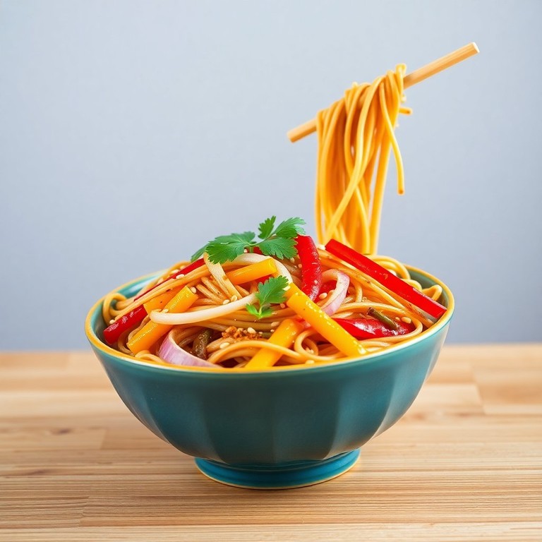 Aziatische Noedel Bowl met Sojasaus-Dressing