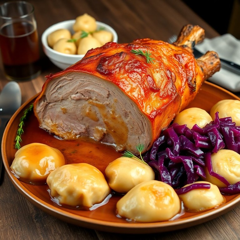 Herzhafter Krustenbraten mit Biersauce