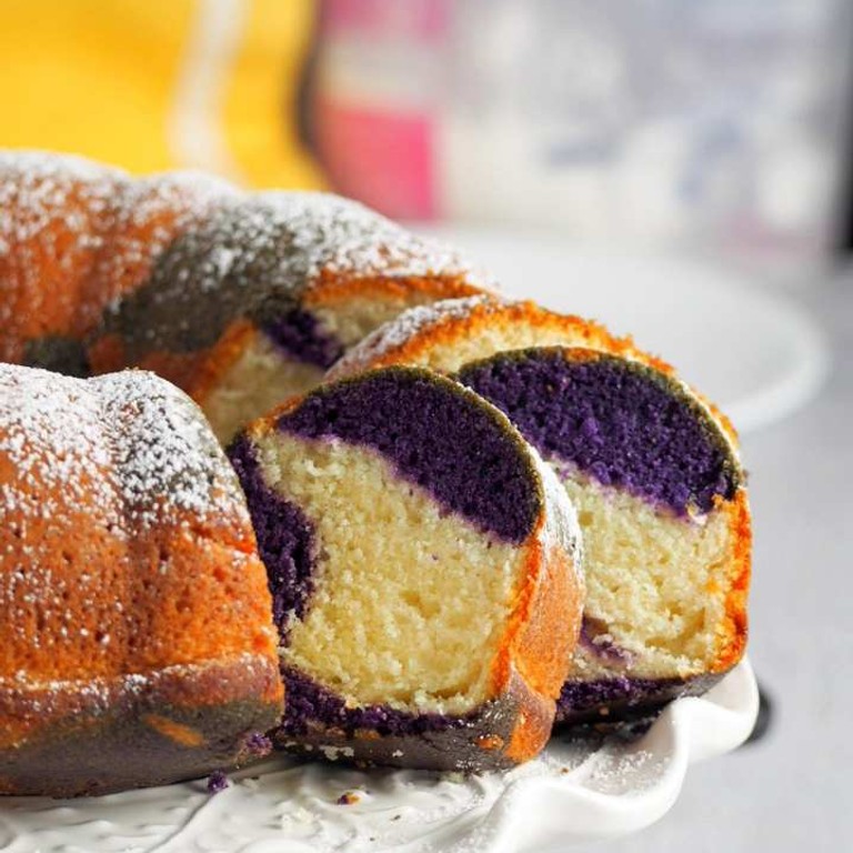 Ube Marble Bundt Cake