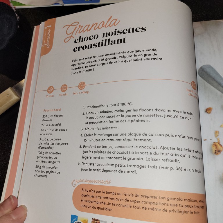 Granola choco-noisettes croustillant