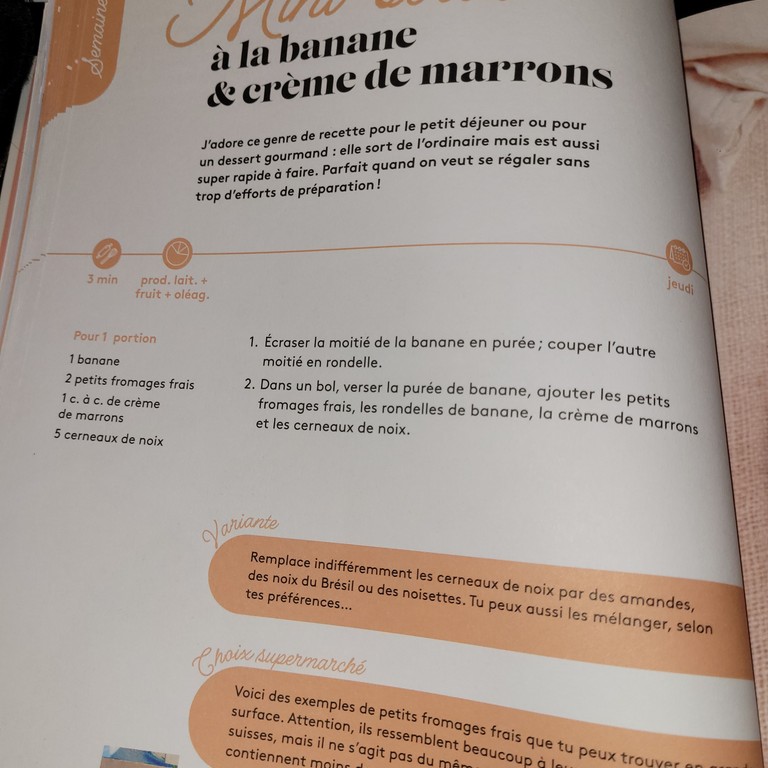 Mini-bowl à la banane & crème de marrons