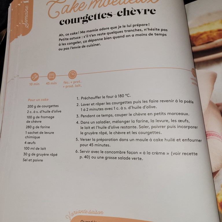 Cake moelleux courgettes-chèvre