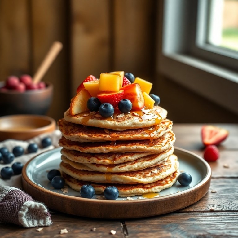 Panquecas de Aveia e Leite Fofinhas