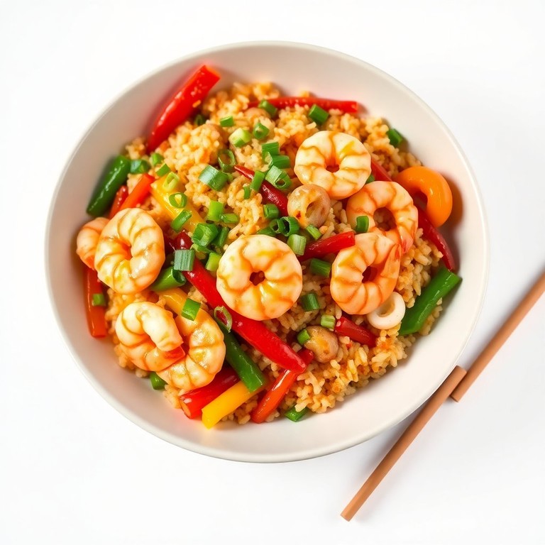 Spicy Seafood Medley Fried Rice