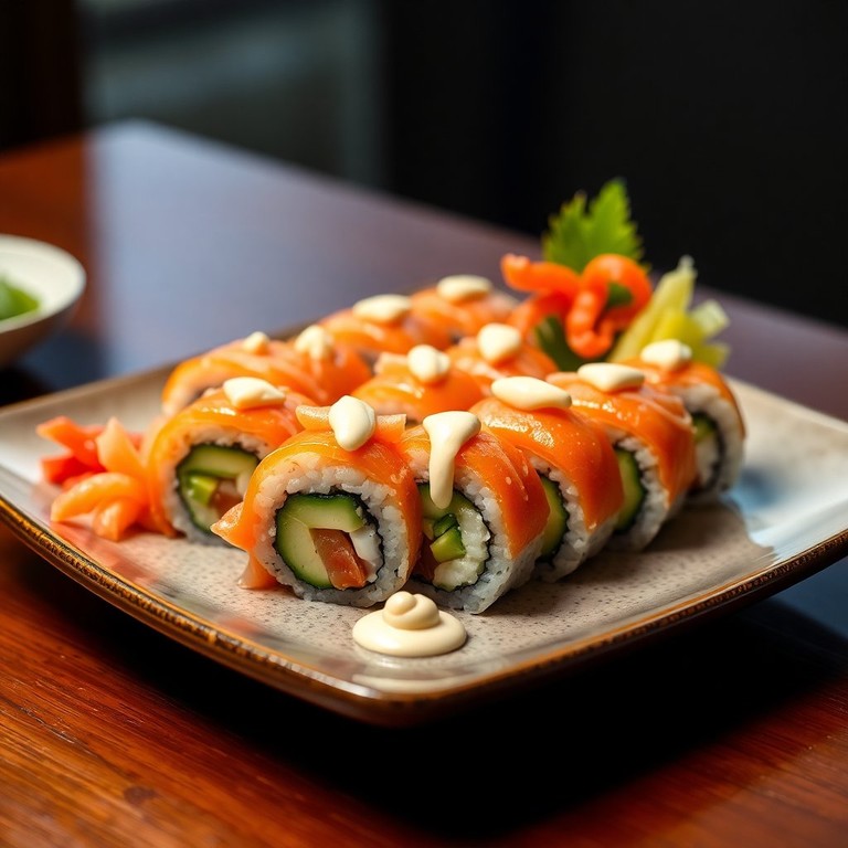 Sushi mit selbstgemachter Sushimayonnaise