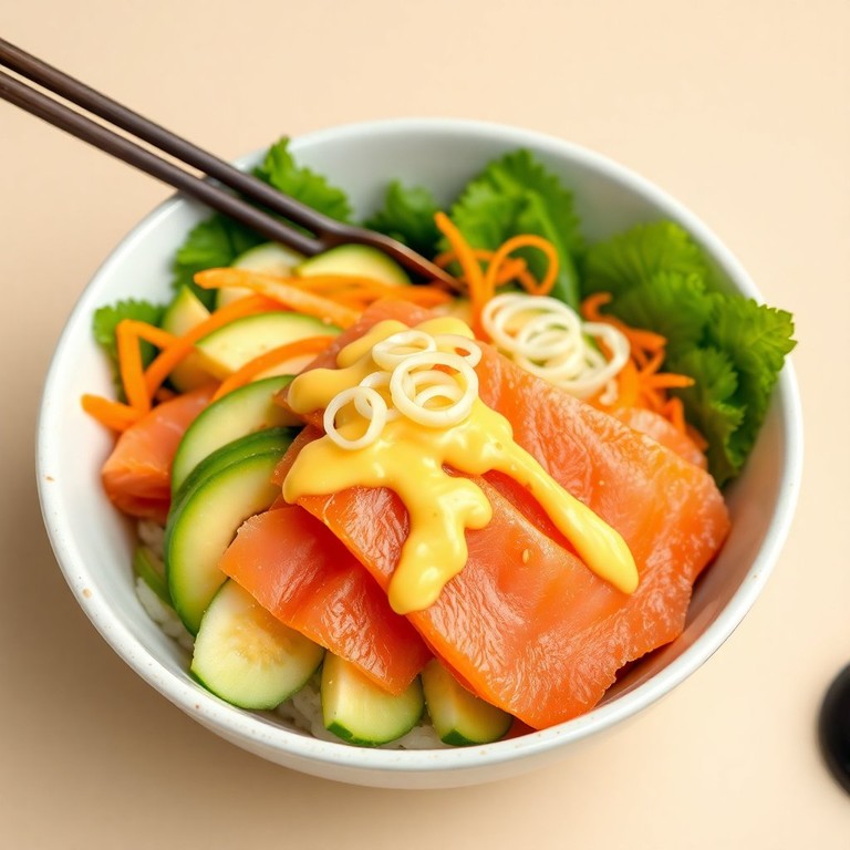 Sushi-Bowl mit würziger Sushimayonnaise