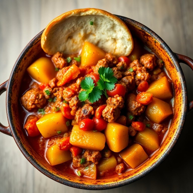 Cazuela de Patatas y Carne Picada
