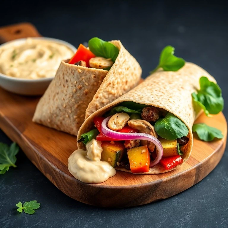 Geroosterde Groente Wrap met Romige Hummus - Mr. Cook