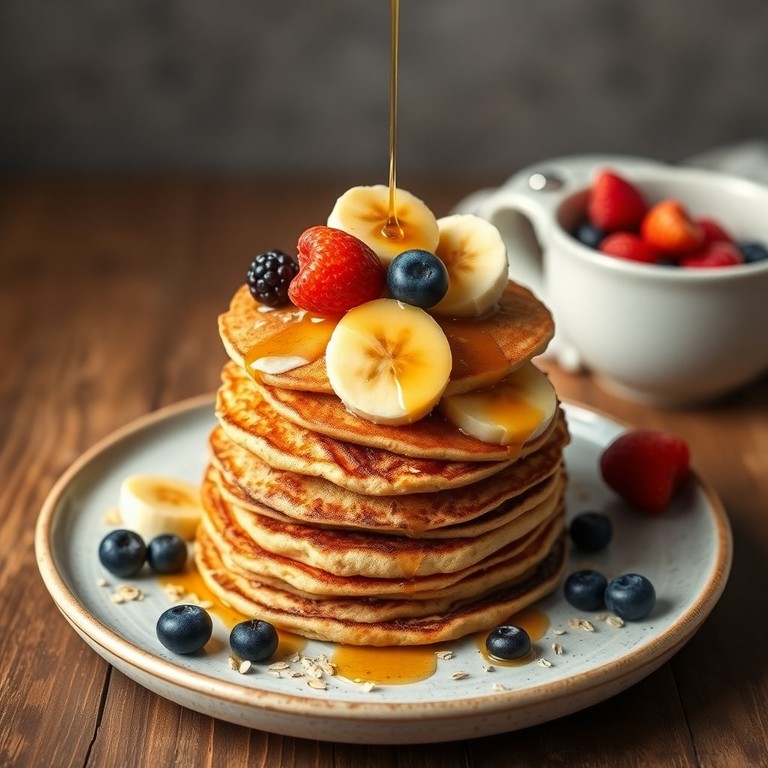 Pancakes Vegan à la Banane et Flocons d'Avoine