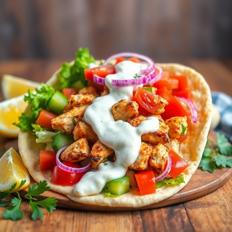 Mediterranean Chicken Pita Wraps