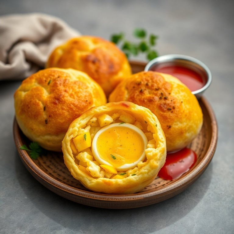 Bolinho de Ovo Frito com Recheio Surpreendente