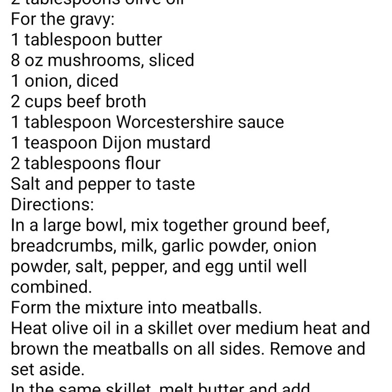 Gourmet Meatballs in a Rich Mushroom Sauce