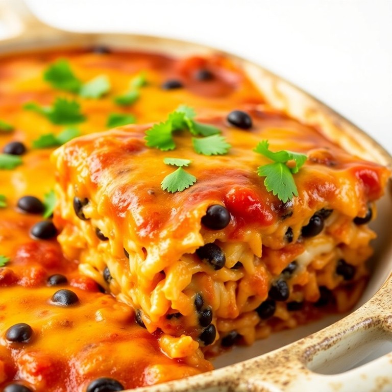 Cheesy Black Bean Rice Casserole