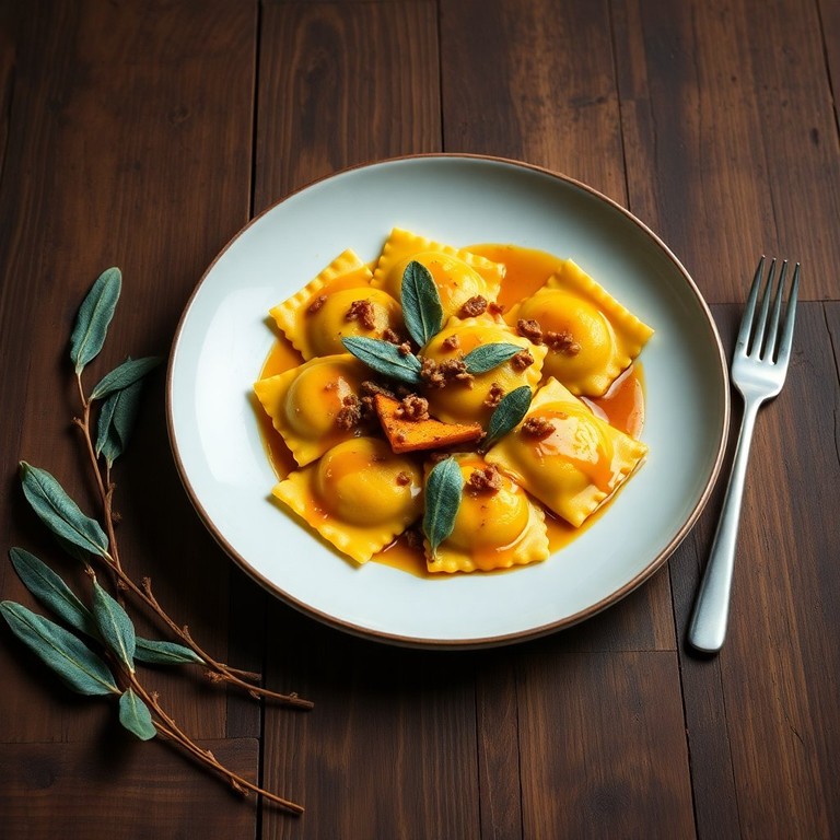 Raviolis Maison au Potimarron et Ricotta
