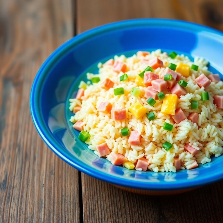 Arroz Frito con Huevo y Jamón